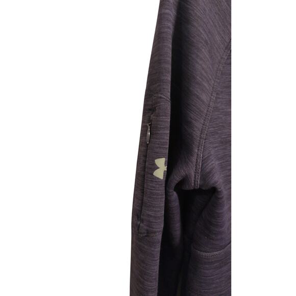 Under Armour Full-Zip Hoodie – Purple Fleece-Lined, Size Medium - Picture 3 of 4